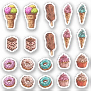 Pegatinas de postre