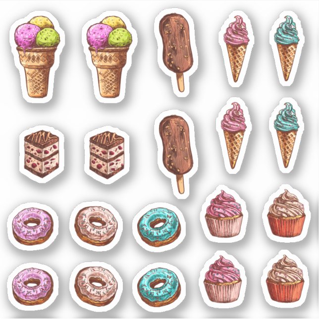 Pegatinas de postre (Anverso)