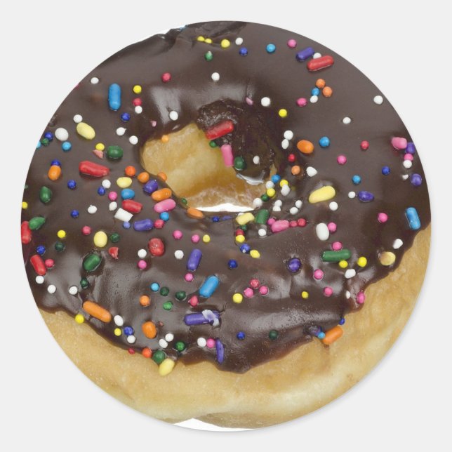Pegatinas de postre de donut rociados con chocolat (Anverso)