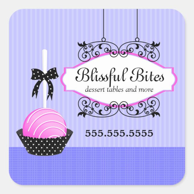 Pegatinas de postres de Cake Pops (Anverso)