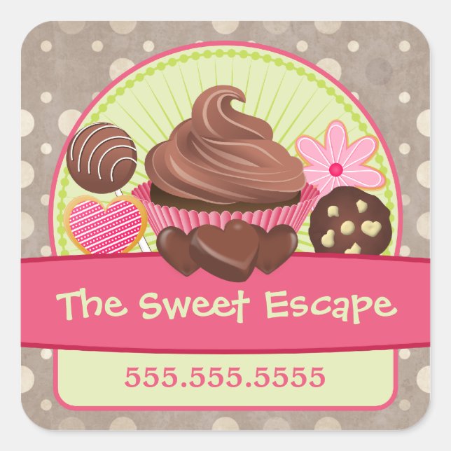Pegatinas de postres dulces (Anverso)