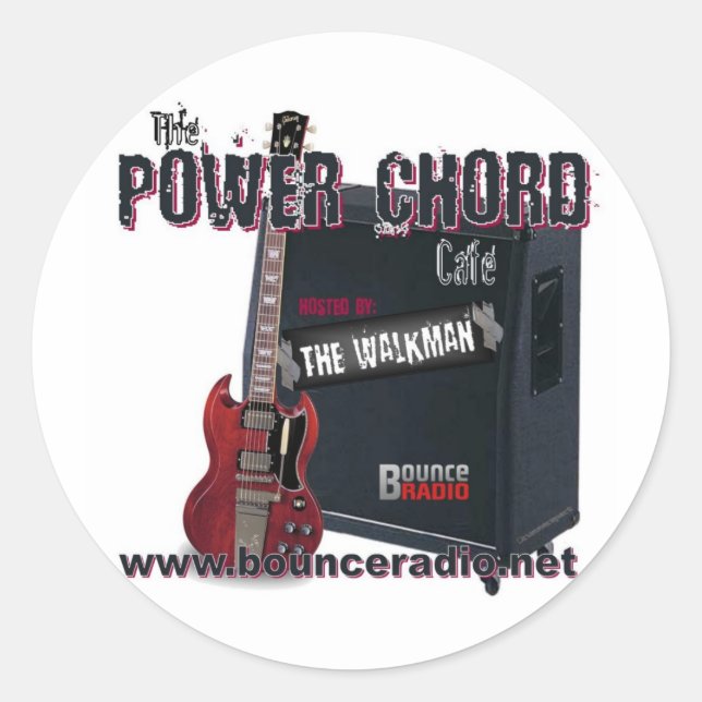 Pegatinas de Power Chord Cafe (Anverso)