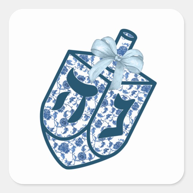 Pegatinas de preciosos diseños chinos azules de dr (Anverso)