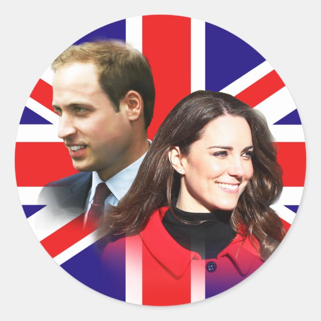 Pegatinas de Prince William & Kate Middleton (Anverso)
