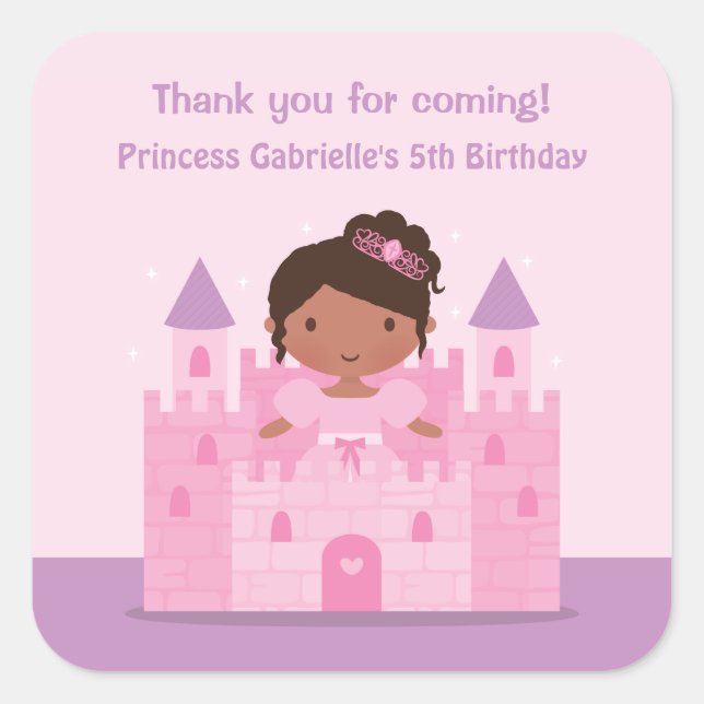 Pegatinas de princesa afroamericana linda del cast (Anverso)