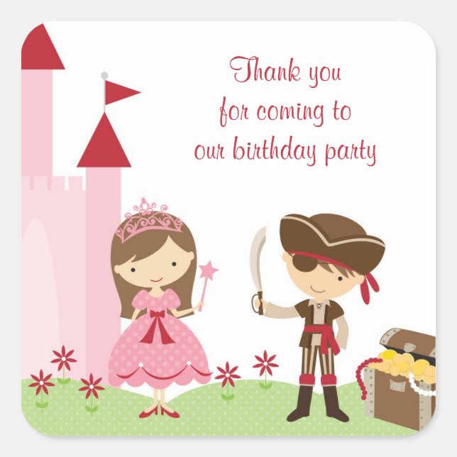 Pegatinas de Princess y PIrate (Anverso)
