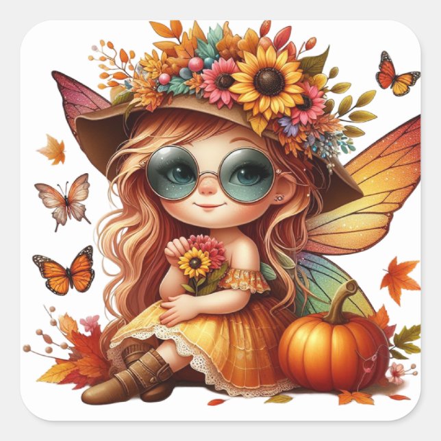 Pegatinas de productos lácteos de otoño (Anverso)