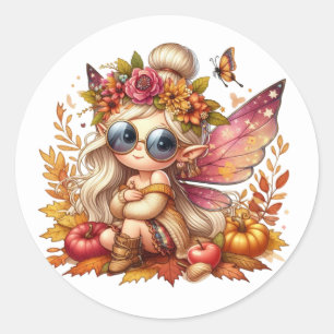 Pegatinas de productos lácteos de otoño