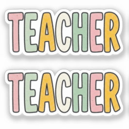 Pegatinas de Profesora Adorable para Niños y Estud