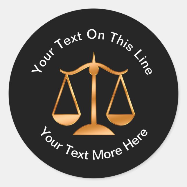 Pegatinas de promoción de abogados de la oficina d (Anverso)