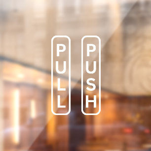 Pegatinas de PULL de PUSH para puerta, Decoración