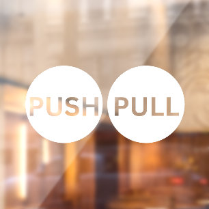 Pegatinas de PULL de PUSH para puerta, Decoración