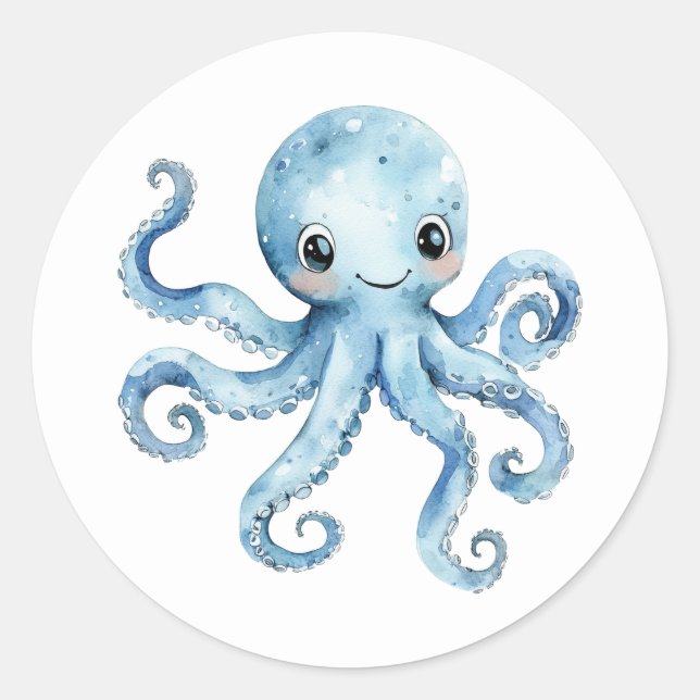 Pegatinas de Pulpo Adorables (Anverso)