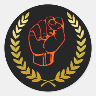 Pegatinas de puño negro