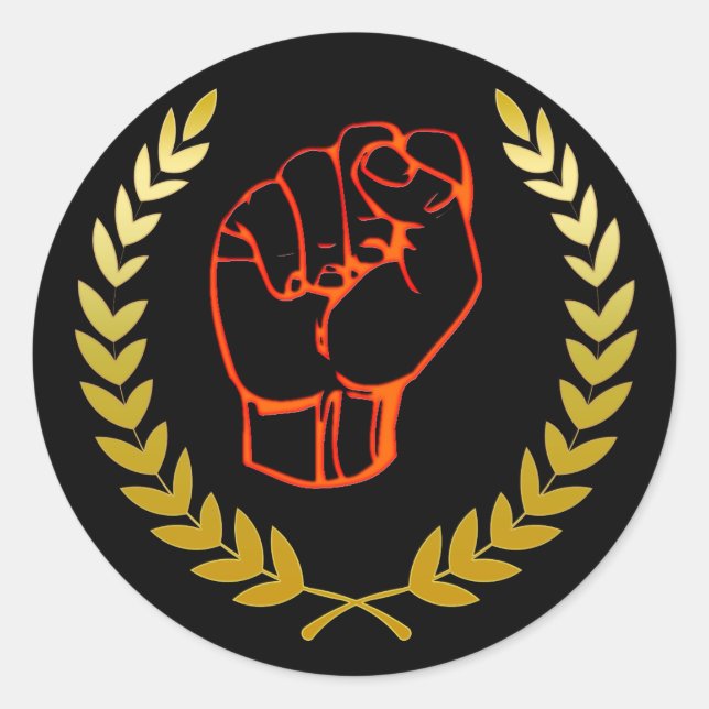 Pegatinas de puño negro (Anverso)