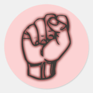 Pegatinas de puño rosado