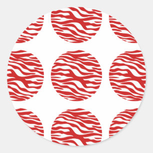 Pegatinas de puntos de polka impresos en cebra