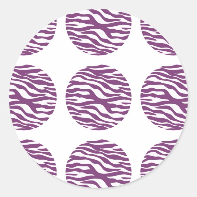 Pegatinas de puntos de polka impresos en cebra (Anverso)