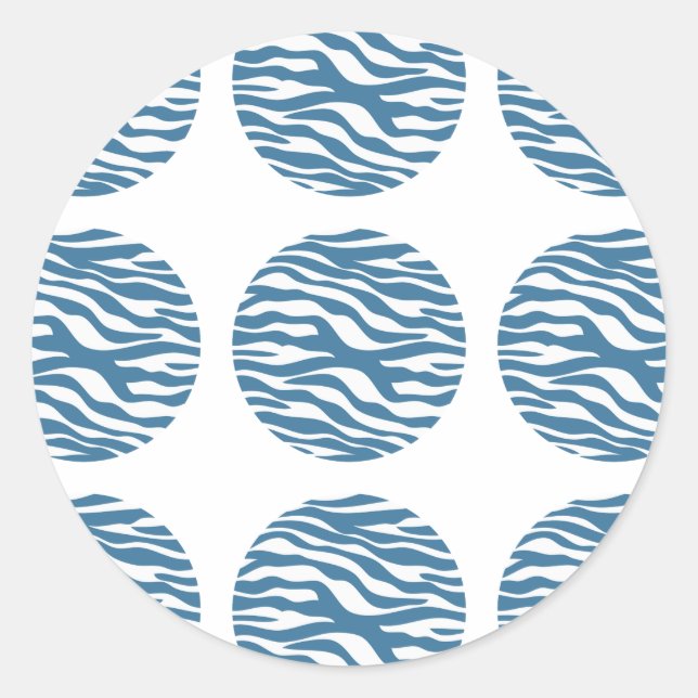 Pegatinas de puntos de polka impresos en cebra (Anverso)