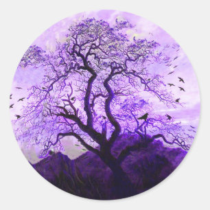 Pegatinas de Purple Crow Tree Hills Raven