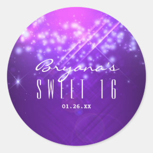 Pegatinas de Purple Sparkle Glam Club Vibe PARTY
