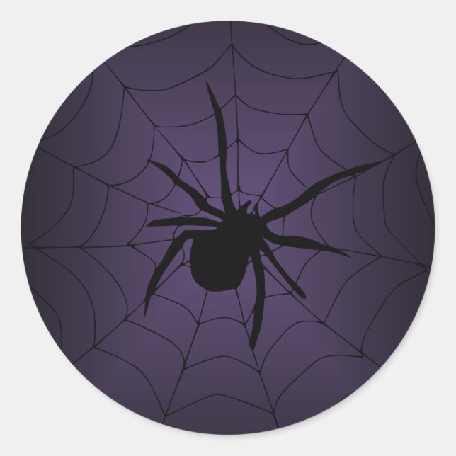 Pegatinas de Purple Spider Web Halloween (Anverso)
