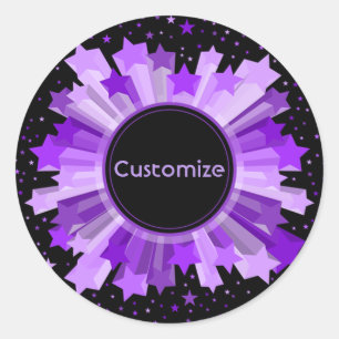 Pegatinas De Purple Starburst