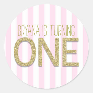 Pegatinas de purpurina dorada para fiesta de cumpl