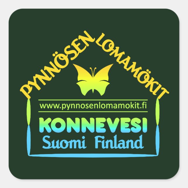 Pegatinas de Pynnösen Lomamökit (Anverso)