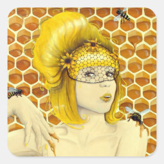 Pegatinas de Queen Bee - arte de fantasía surreali