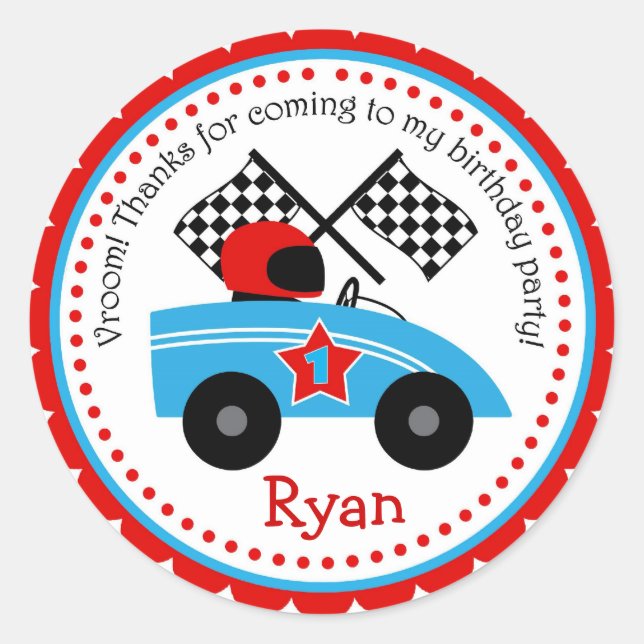 Pegatinas de Race Car (Anverso)