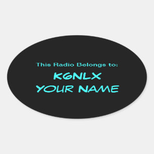 Pegatinas de radio de Rótulo de llamadas de Oval