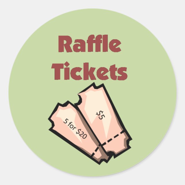 Pegatinas de Raffle Ticket (Anverso)