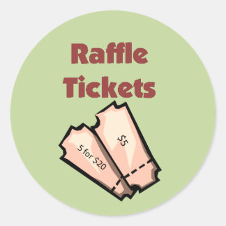 Pegatinas de Raffle Ticket
