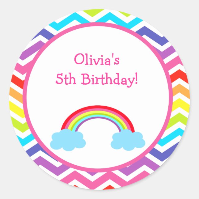 Pegatinas de Rainbow Chevron (Anverso)