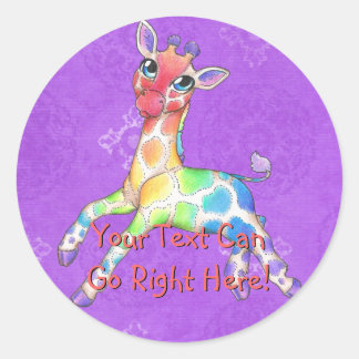 Pegatinas de Rainbow Giraffe