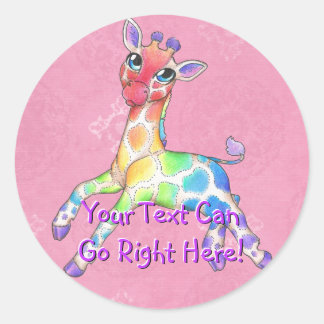 Pegatinas de Rainbow Giraffe