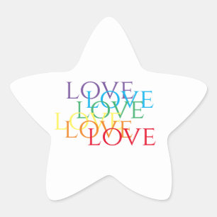 PEGATINAS de RAINBOW LOVE Star