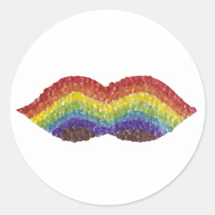 Pegatinas de Rainbow Mustache