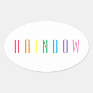 PEGATINAS de RAINBOW Oval