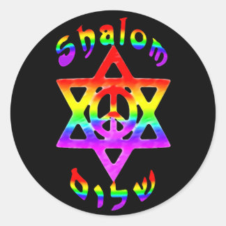 Pegatinas de Rainbow Shalom