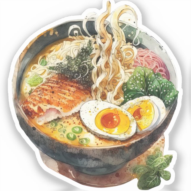 Pegatinas de Ramen coreano de Kawaii (Anverso)