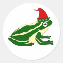 Pegatinas de Rana de Navidad