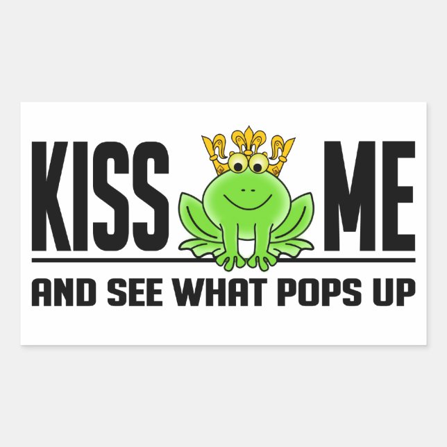 Pegatinas de rana KISS ME (Anverso)