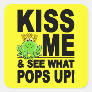 Pegatinas de rana KISS ME