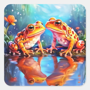 Pegatinas de ranas cutáneo Naranja