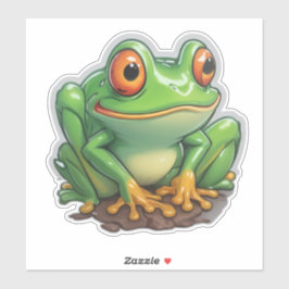 Pegatinas de ranas donde el arte encuentra anfibio