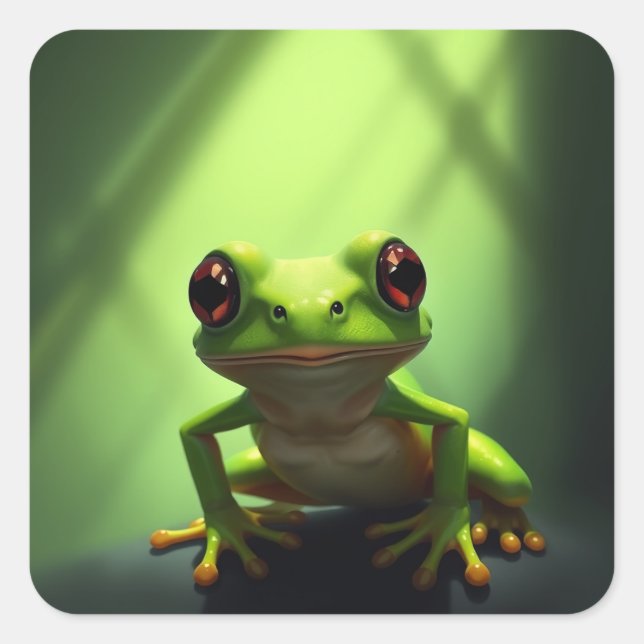 Pegatinas de ranas verdes (Anverso)