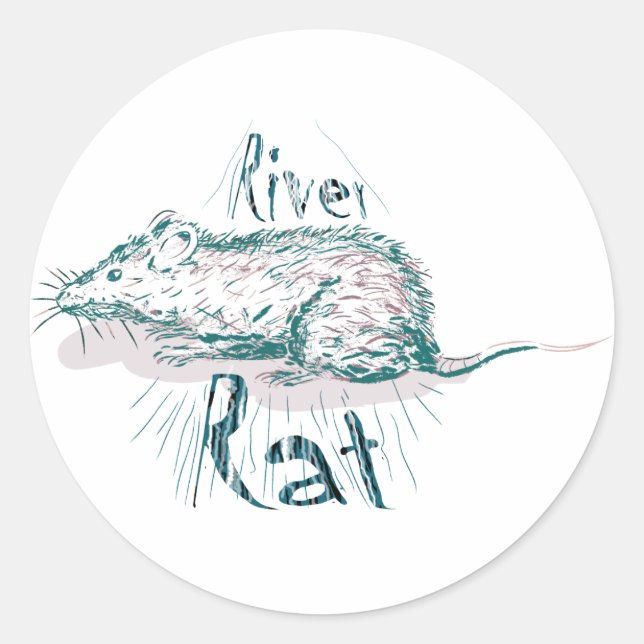 pegatinas de ratas fluviales (Anverso)