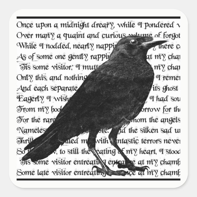 Pegatinas de Raven Edgar Allan Poe (Anverso)